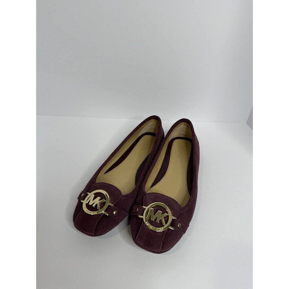 Never Worn Michael Kors MK Fulton Moc Suede Ballet Shoes Wine Women Size US 7 - Picture 9 of 9